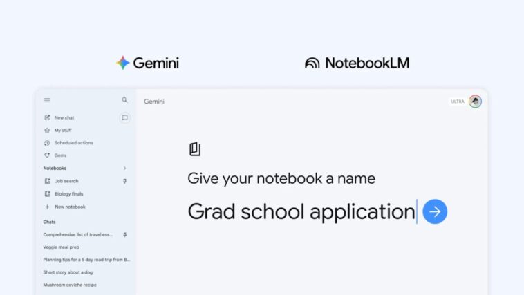 A Google mélyen beépíti a NotebookLM kutatóeszközt a Gemini központjába