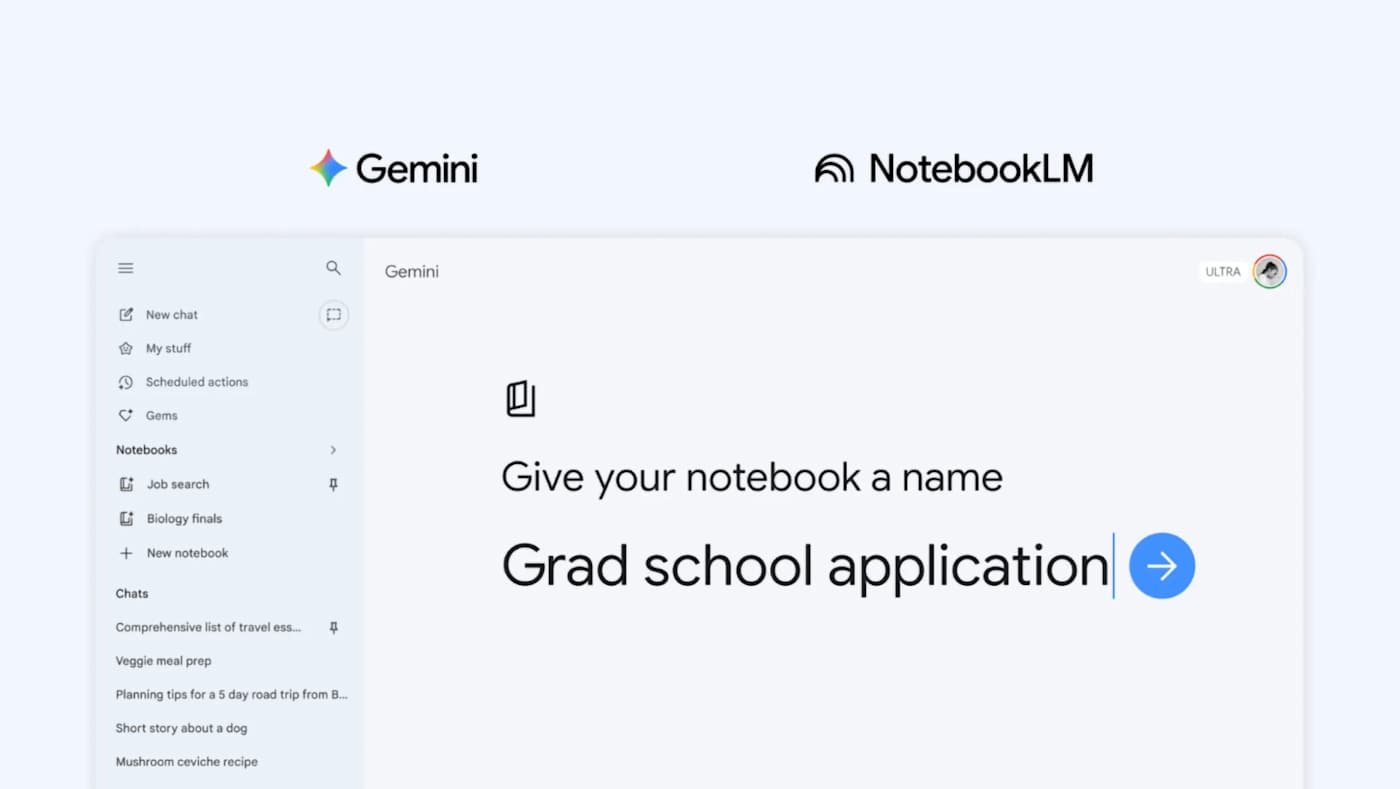 A Google mélyen beépíti a NotebookLM kutatóeszközt a Gemini központjába