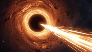 A szomszédos galaxis falánk fekete lyuka az ősi univerzum titkait tárja fel