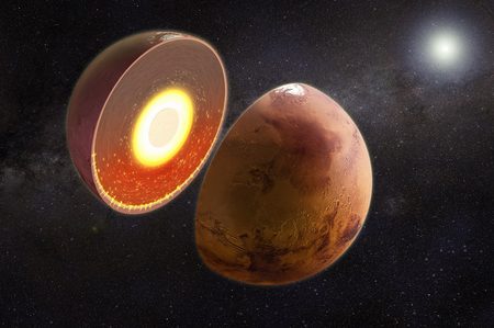 A Mars belseje 400 Celsius-fokkal forróbb a déli félteke alatt